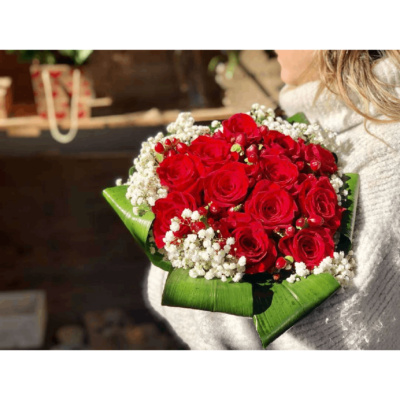 Ramo Para Sant Valentín De 12 Rosas Rojas