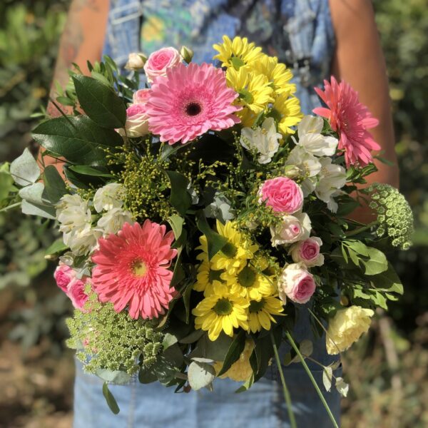 Ramo De Gerberas, Rosas Y Claveles