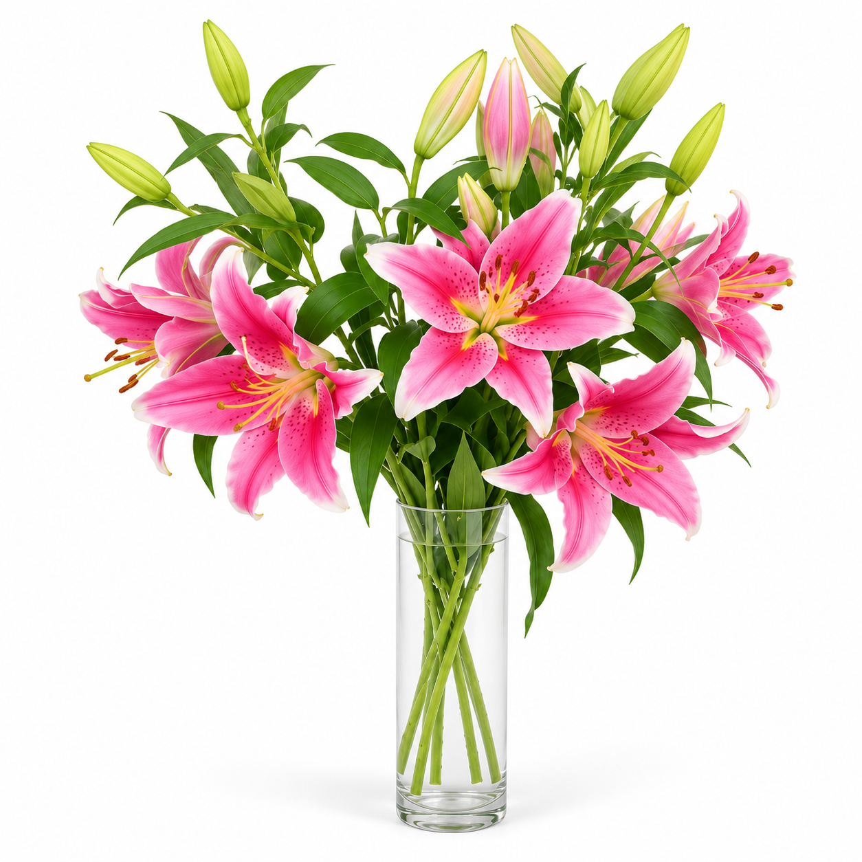 Lirios rosas perfumados